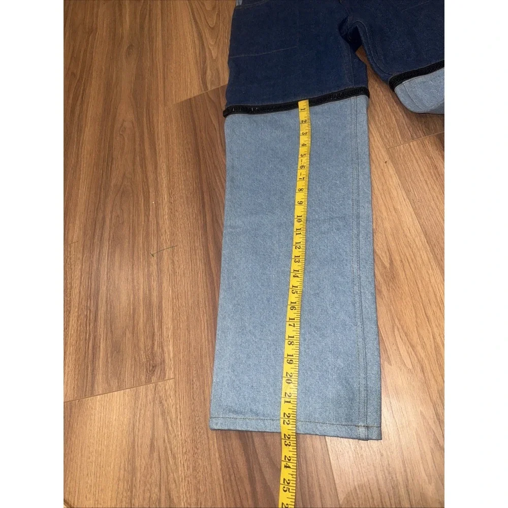TEDDY FRESH Pants Lag Zip Off Denim Pants Unisex‎ Size 34  Relaxed Fit Jeans NWT